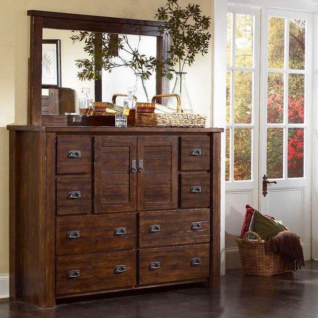 Progressive® Furniture Trestlewood Mesquite Pine Dresser 4