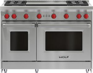 Wolf® 48" Stainless Steel Pro Style Gas Range