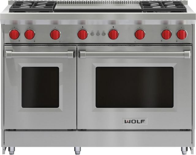 Wolf® 48" Stainless Steel Pro Style Gas Range-0