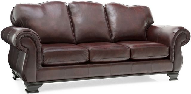 Decor-Rest® Furniture LTD 3933 Round Arm Leather Sofa