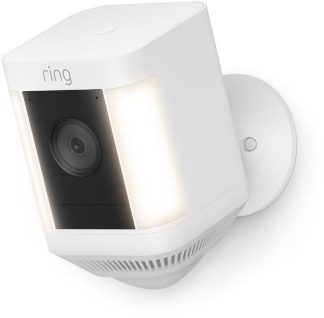 ring White Spotlight Camera Plus Plug In 