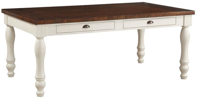 ACME Furniture Britta Walnut & White Washed 42" X 72" Dining Table