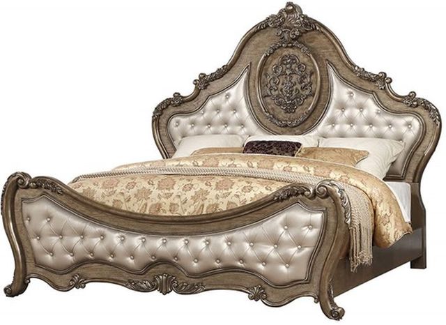 ACME Furniture Ragenardus Beige Eastern King Upholstered Bed