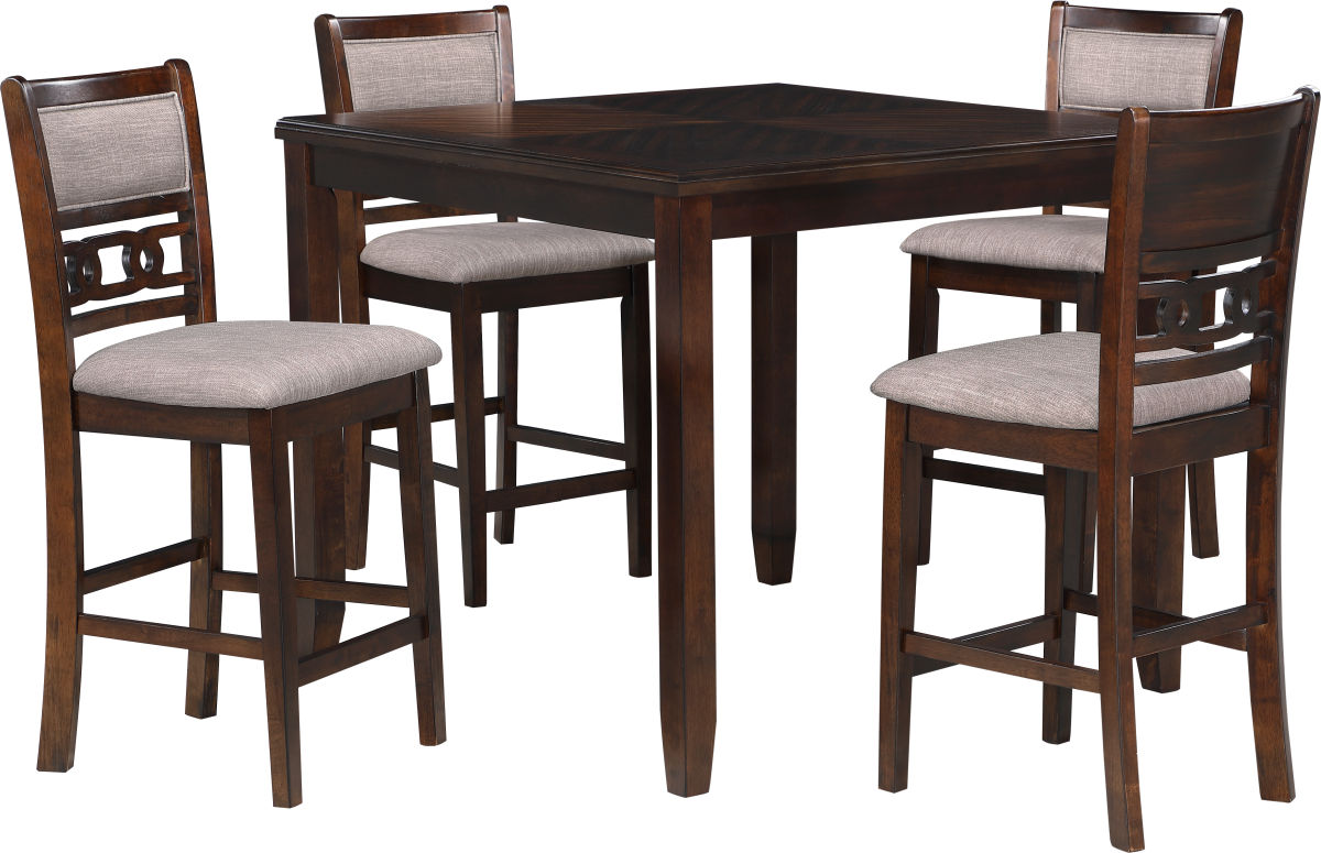 New Classic® Home Furnishings Gia 5-Piece Cherry Counter Height Dining ...