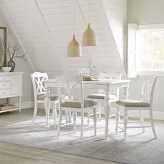 Liberty Furniture Summer House 5-Piece Oyster White Gathering Table Set