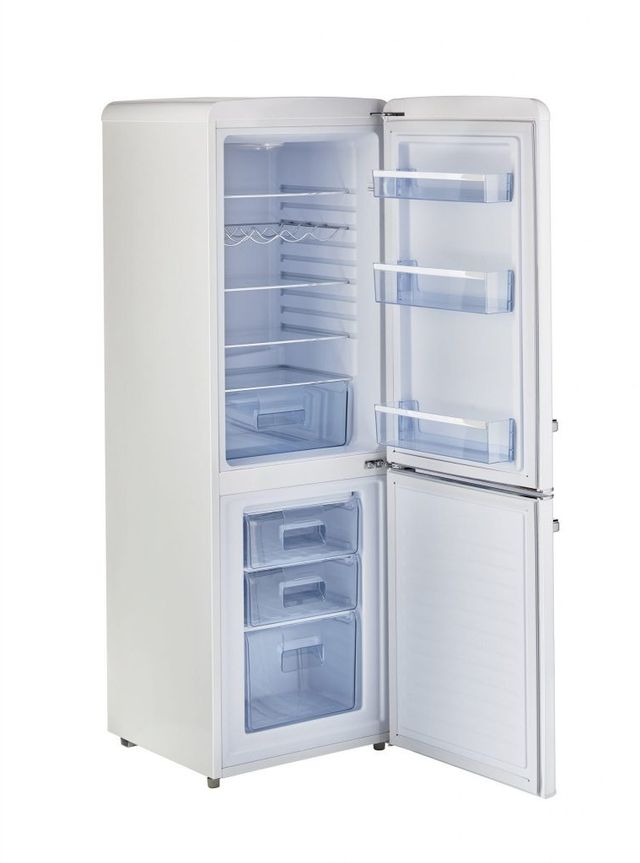 Unique® Appliances Classic Retro 7.0 Cu. Ft. Marshmallow White Counter Depth Freestanding Bottom Freezer Refrigerator 6