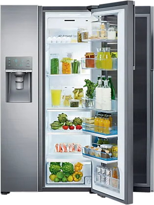 Samsung 21.5 Cu.Ft. Real Stainless Steel Side by Side Refrigerator 2