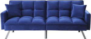 ACME Furniture Mecene Blue Futon