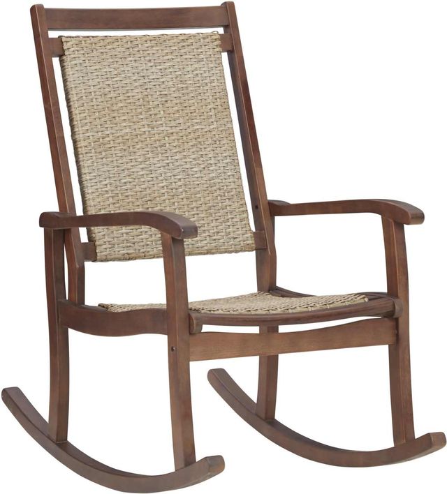 Signature Design by Ashley® Emani Brown/Natural Rocking Chair 0