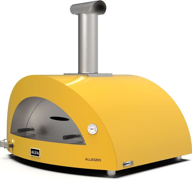 Alfa Moderno Fire Yellow Pizza Oven-1