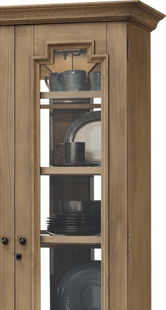 Howard Miller® Chasman II Aged Natural Display Cabinet 1