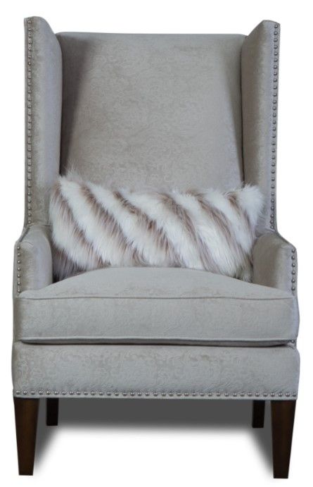 Aria Designs Chloe Gray Wing Chair-2