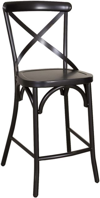 Liberty Vintage Black X Back Counter Chair - Set of 2