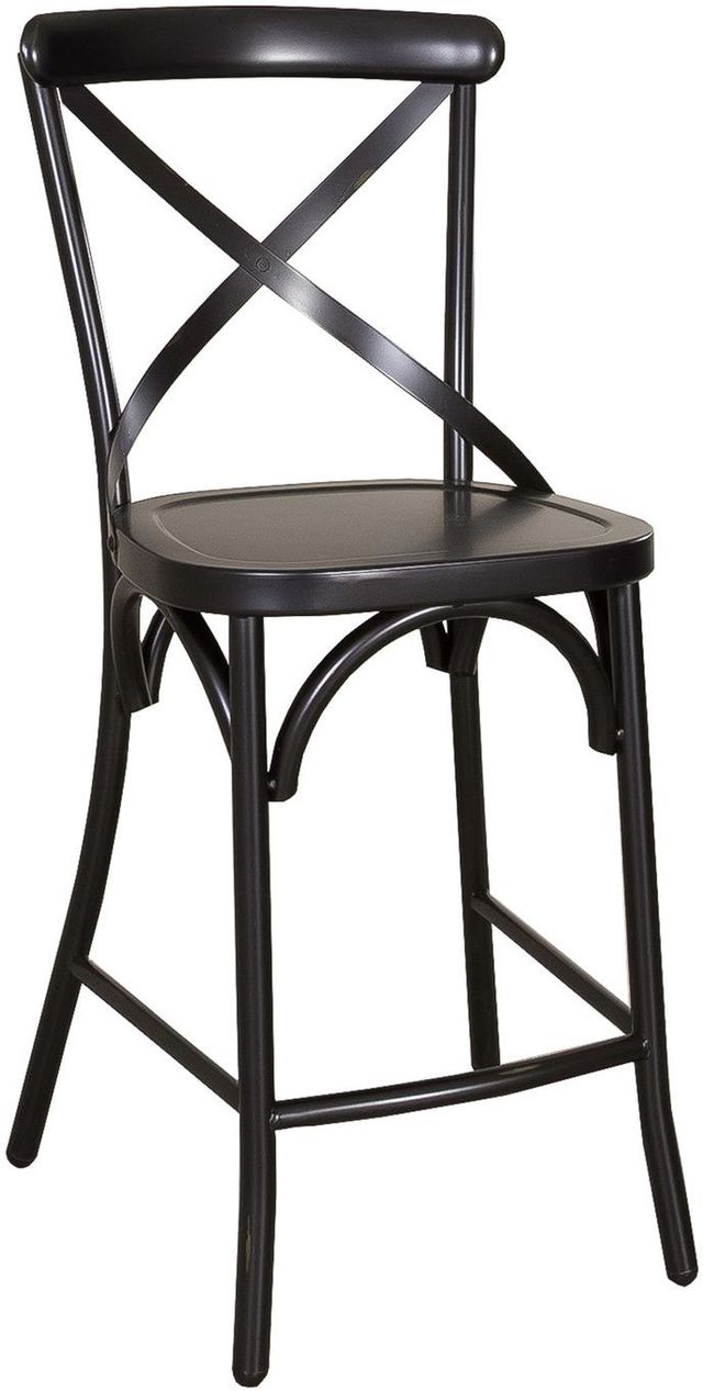Liberty Vintage Black X Back Counter Chair - Set of 2-0
