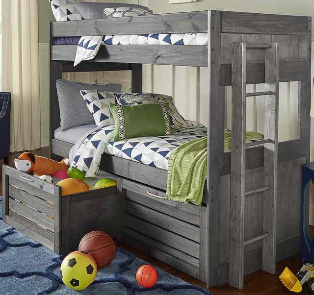 Simply Bunk Beds Duncan Gray Twin/Twin Bunk Bed-0