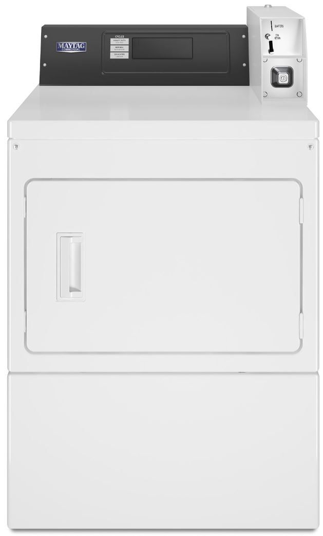 Maytag® Commerical 7.4 Cu. Ft. White Gas Dryer 0