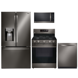 LG 4 Piece Black Stainless Steel Kitchen Package