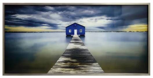 Crestview Collection Way Home Blue Wall Art