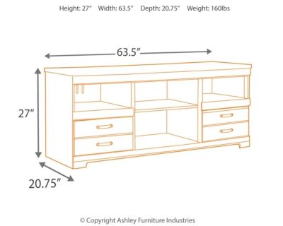 Signature Design by Ashley® Trinell Brown 63" TV Stand with Electric Fireplace 2