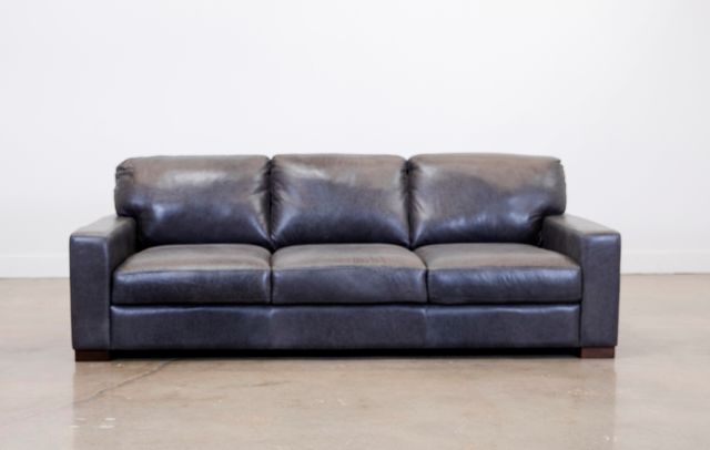Soft Line Splendor Grey All Leather Sofa-1