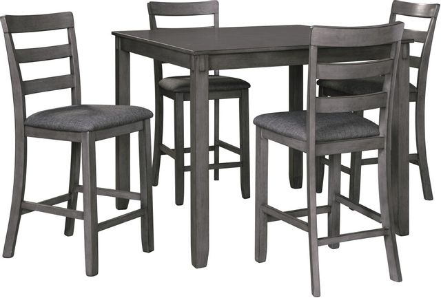 Signature Design by Ashley® Bridson 5-Piece Gray Counter Height Dining Table Set-0