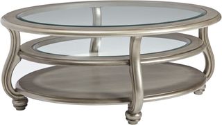 Signature Design by Ashley® Coralayne Silver Oval Coffee Table