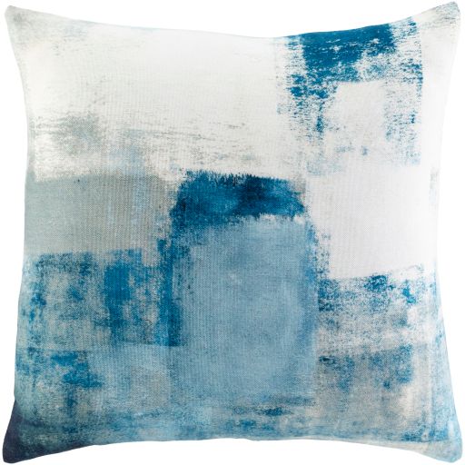 Surya Balliano Pale Blue 20" x 20" Toss Pillow with Down Insert