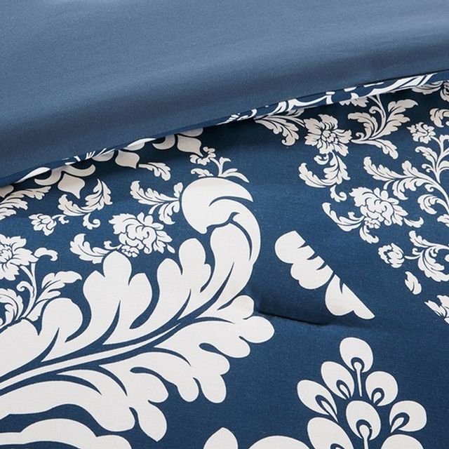 Olliix by Madison Park Vienna Indigo 7 Piece Cotton Printed Comforter ...