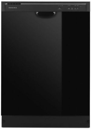 Amana® 24" Black Front Control Built In Dishwasher