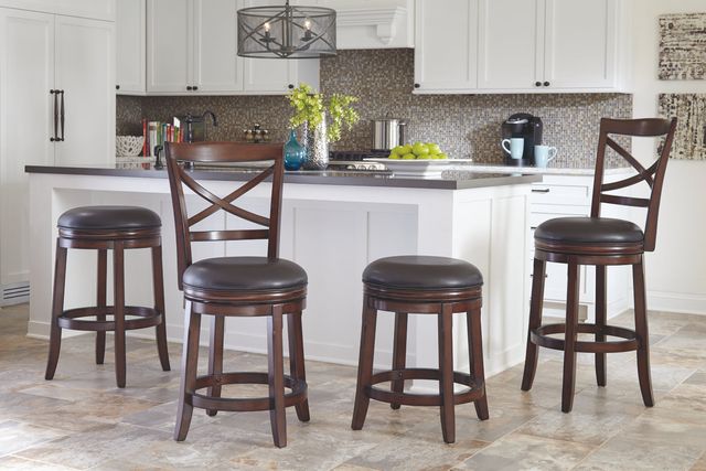 Millennium® By Ashley Porter Rustic Brown Counter Height Bar Stool 4