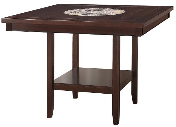 Crown Mark Fulton 5 Piece Vintage Dark Walnut Counter Height Dining Table Set-1