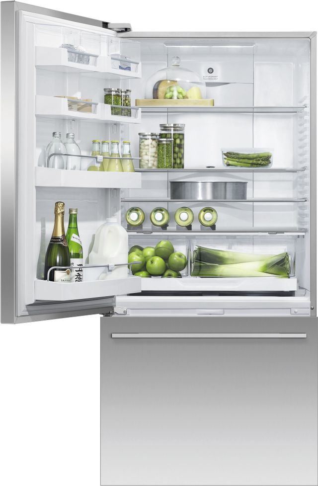 Fisher & Paykel Series 7 17.1 Cu. Ft. Stainless Steel Counter Depth Bottom Freezer Refrigerator 8