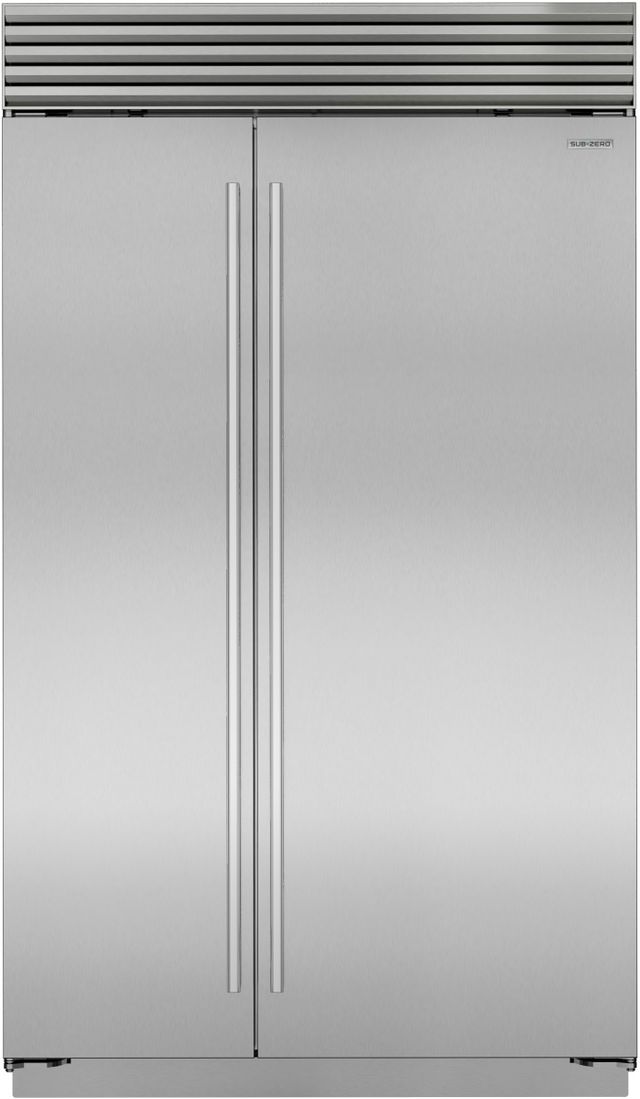 Sub-Zero® Classic Series 28.8 Cu. Ft. Stainless Steel Built In Side-by-Side Refrigerator-0