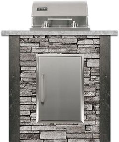Coyote Outdoor Living 3 ft Stacked Stone Gray Electric Island-RTAC-E3S-SG