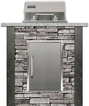 Coyote Outdoor Living 3 ft Modern Concrete Gray Electric Island