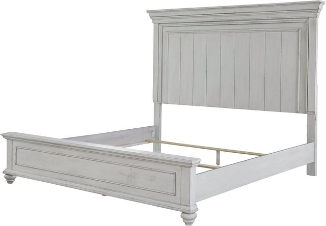 Benchcraft® Kanwyn Whitewash Queen Panel Bed-1