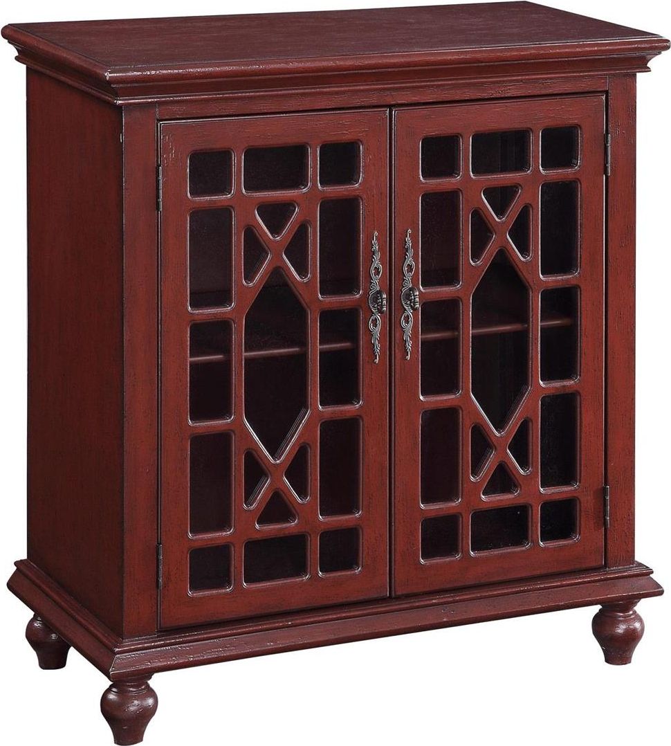 Coast2Coast Home™  Esnon Texture Red Cabinet