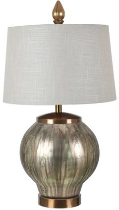 Crestview Collection Caroline Off-White/Silver Table Lamp