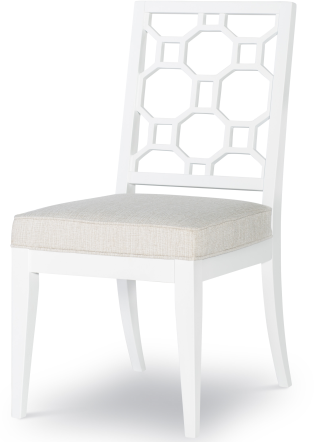 Legacy Classic Chelsea by Rachael Ray Bright White Lattice Back Side Chair