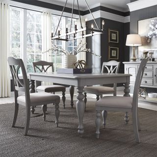 Liberty Furniture Summer House 5-Piece Dove Grey Rectangular Table Set