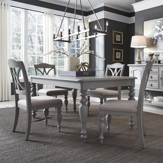 Liberty Furniture Summer House 5-Piece Dove Grey Rectangular Table Set 0