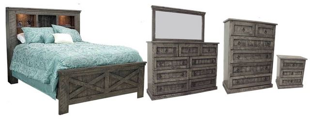 American Heartland Manufacturing Rustic Alcove 5-Piece Queen Bedroom Set
