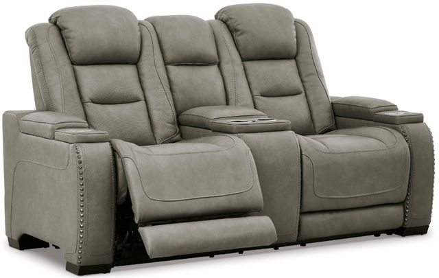 Signature Design by Ashley® The Man-Den 3-Piece Gray Power Reclining Living Room Seating Set-2
