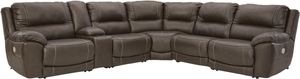 Signature Design by Ashley® Dunleith 6-Piece Chocolate Power Reclining Sectional