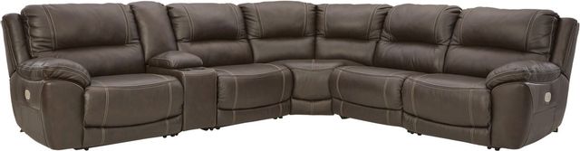 Signature Design by Ashley® Dunleith Chocolate 6-Piece Power Reclining Sectional-0