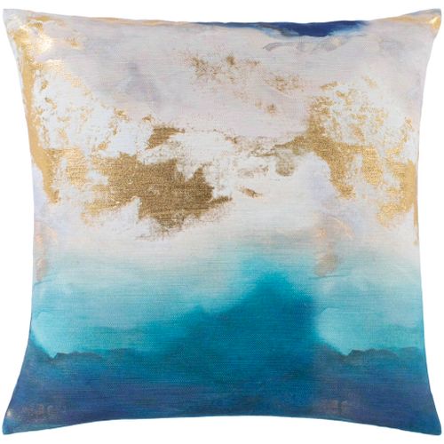 Surya Mira Aqua 22"x22" Toss Pillow with Polyester Insert