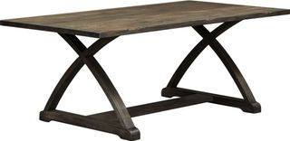 Liberty Furniture Highland Creek Rustic Charcoal Trestle Table