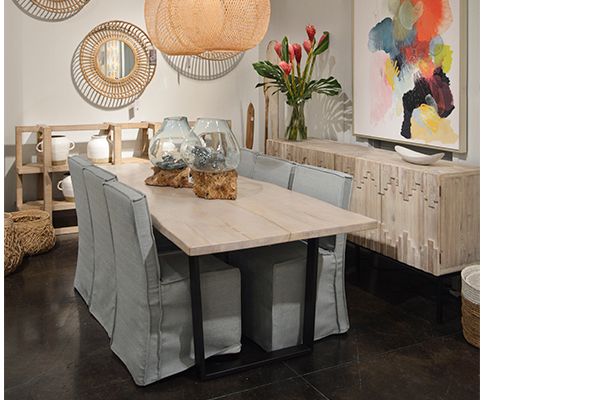Dovetail Furniture Mabini Grey White Sideboard 4
