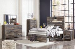 Signature Design by Ashley® Drystan Brown 4 Piece Full Bedroom Set with 1-Sided Storage