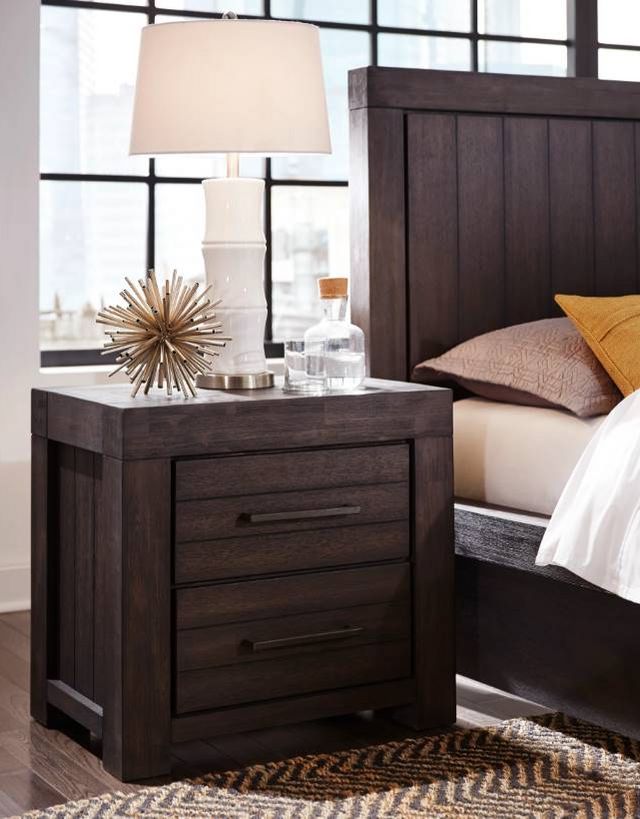 Modus Furniture Heath Basalt Grey Nightstand Colders Milwaukee Area